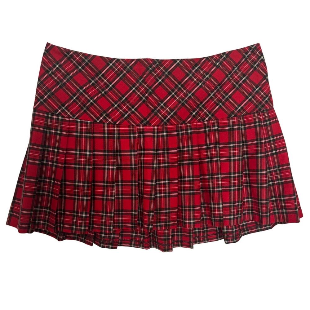 Torrid Red Tartan Plaid Pleated Mini Skirt Punk Y2K Plus Size 20